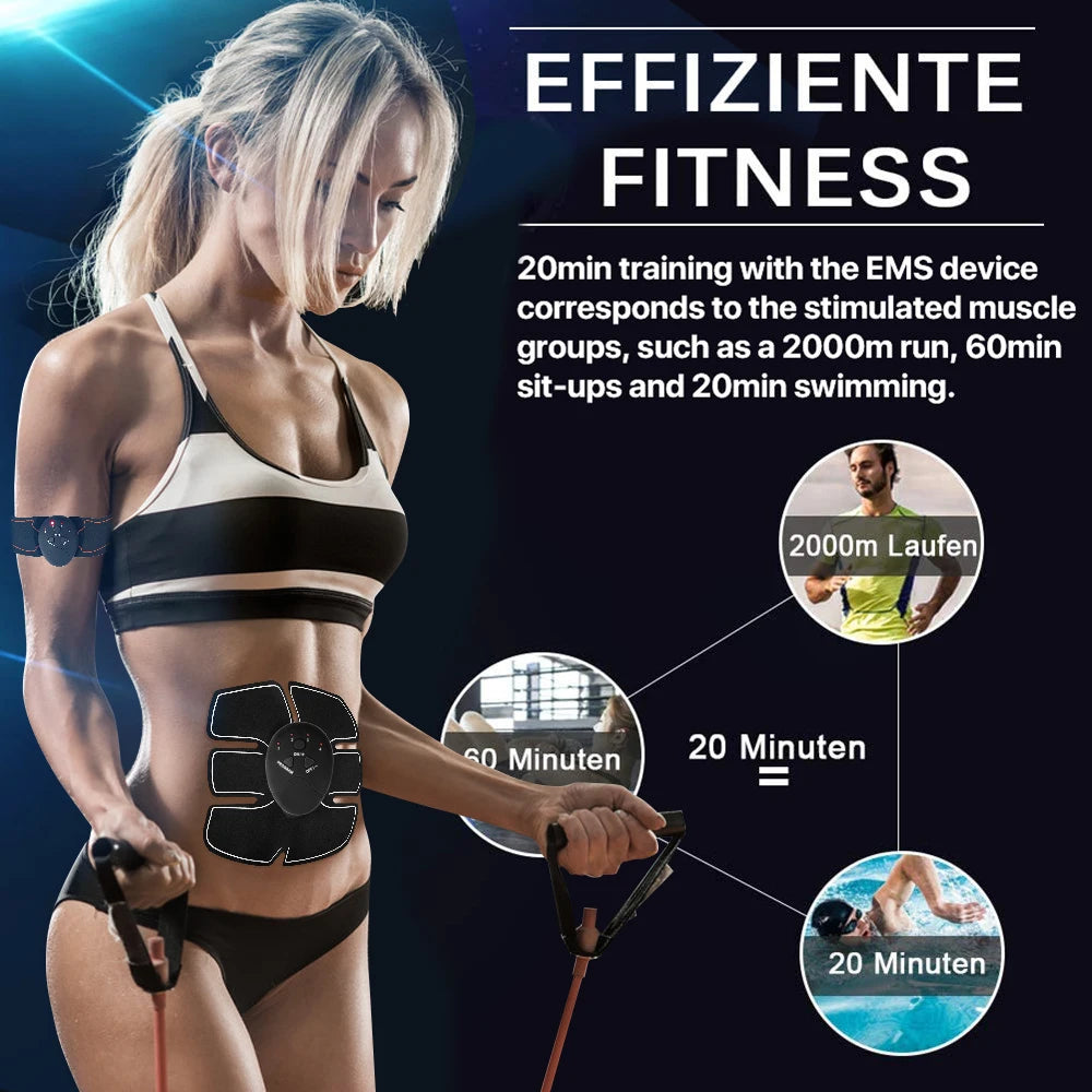 Stimulateur Musculaire EMS Sans Fil – Fessiers Abdominaux Minceur 6 Modes