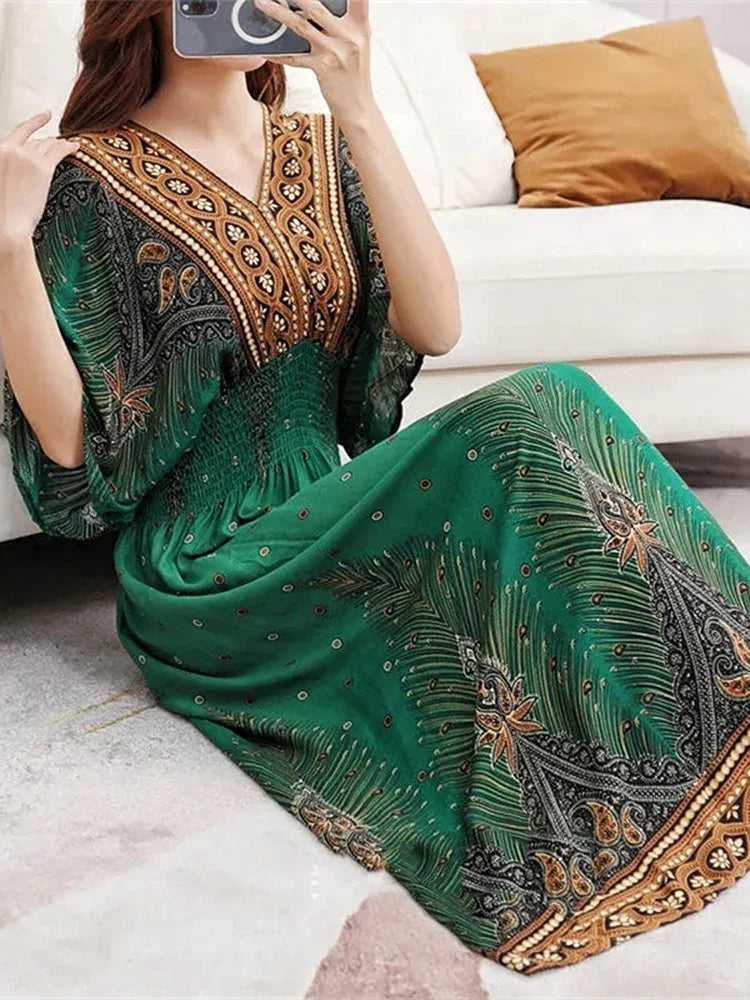 Robe Longue Bohème Imprimée