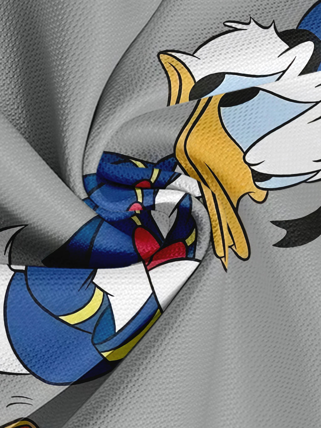 Vintage Donald Duck Cartoon Print Men's Gray T-shirt Summer Casual Top