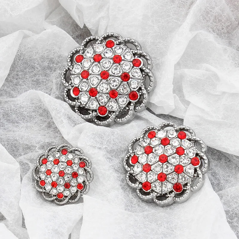 Boutons Strass Cristal DIY – Lot 6 Pcs Couture Robe Manteau Décoration