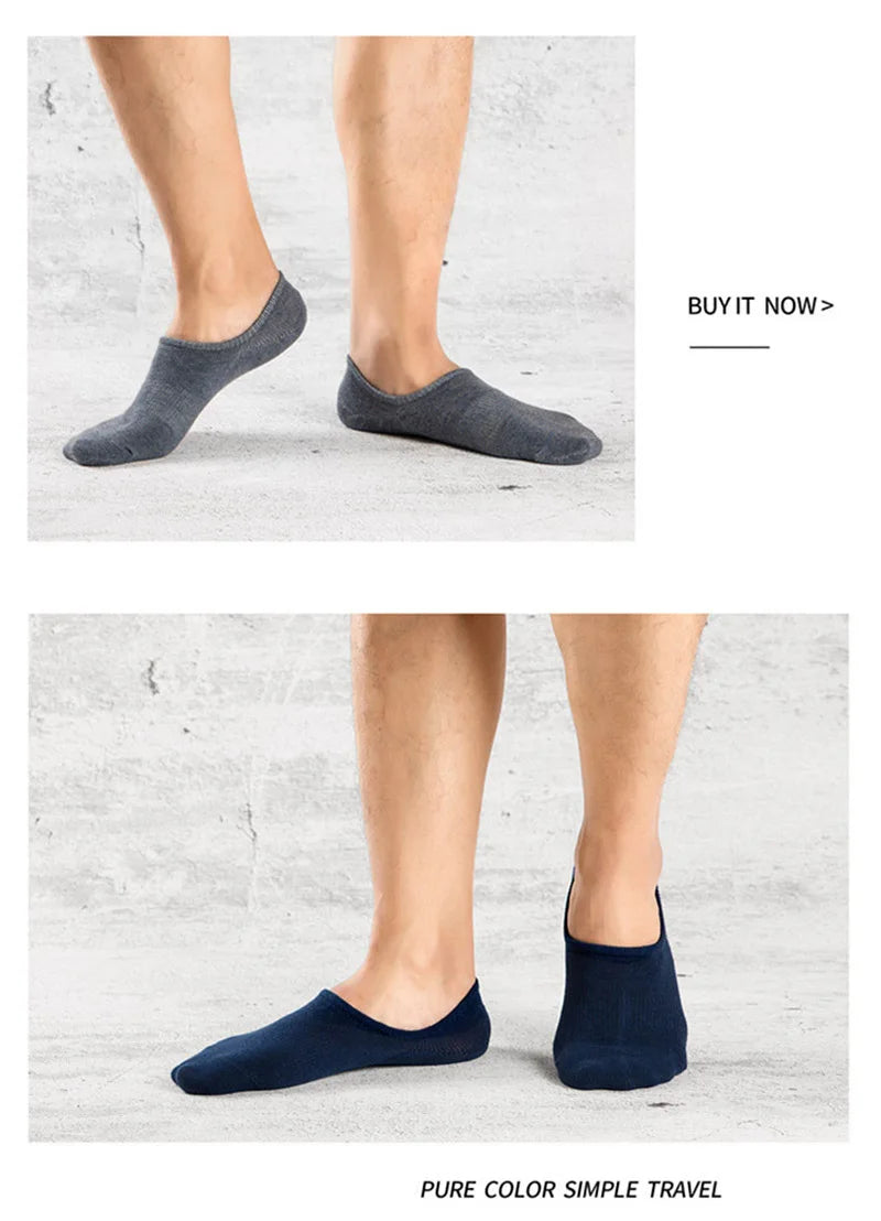 3 Pairs/Lot Plus Size EU47,48 Mens Low Cut Cotton Invisible Socks Silicone Non-slip Summer Autumn Comfort Black White Boat Socks