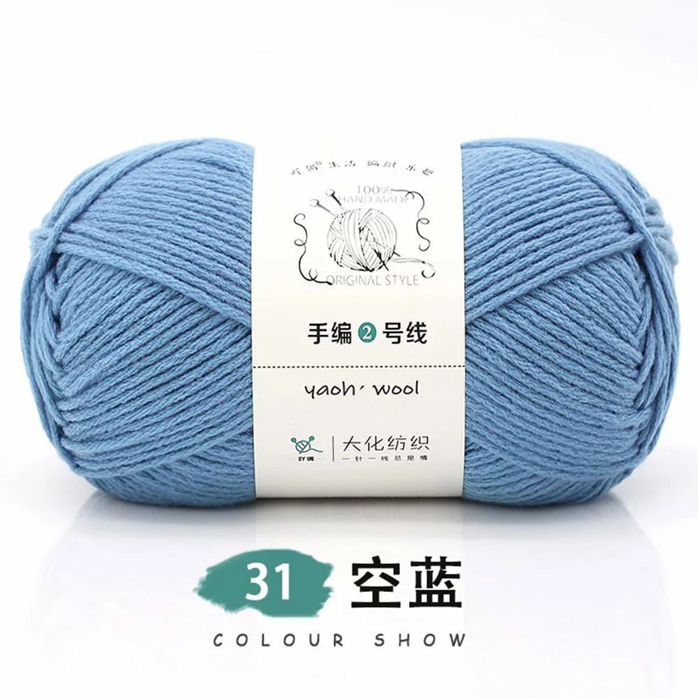 Pelote de laine soie et coton — Tricot, Crochet, Écharpe, Pull (100g)