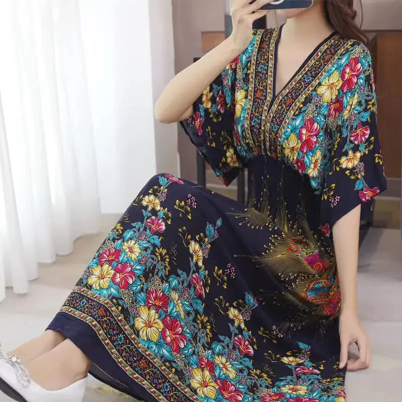 Robe Longue Bohème Imprimée