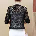 Veste courte en dentelle femme – Manches trois-quarts