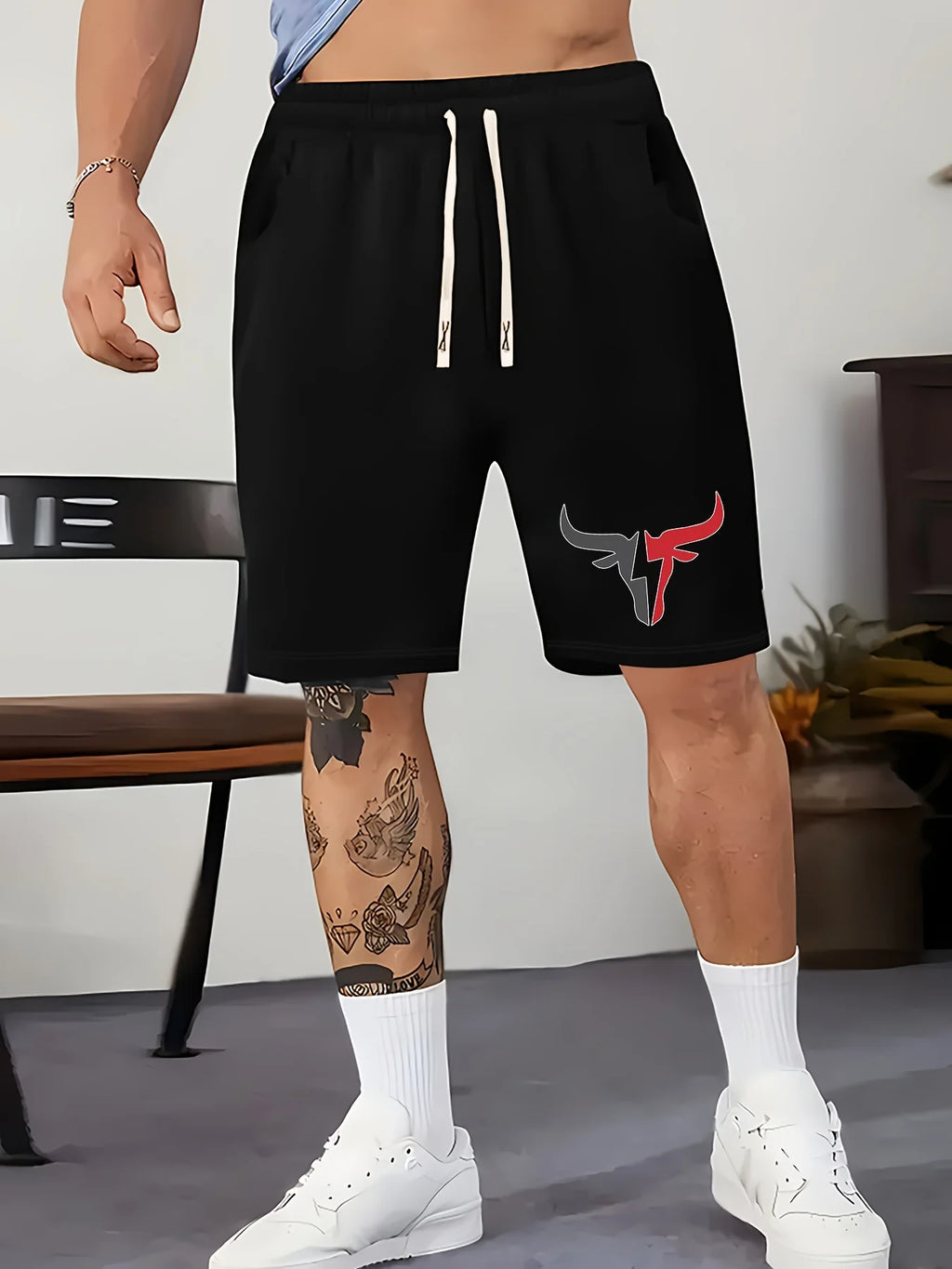 Short de Sport Homme – Casual Confortable Été Coton-Polyester XS-XXL