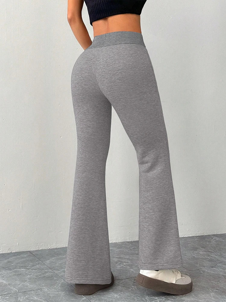 Summer New Women's Trousers Streetwear Fashion Casual Slim Versatile Lace-up Trousers Solid Sexy Elegant Female Pants Clothing