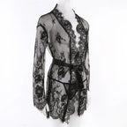 Kimono Dentelle Transparent Femme