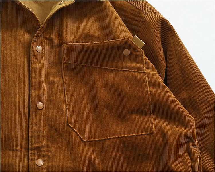 Veste Cargo Réversible Homme A+B – Poches Multiples Casual Américain Automne Hiver