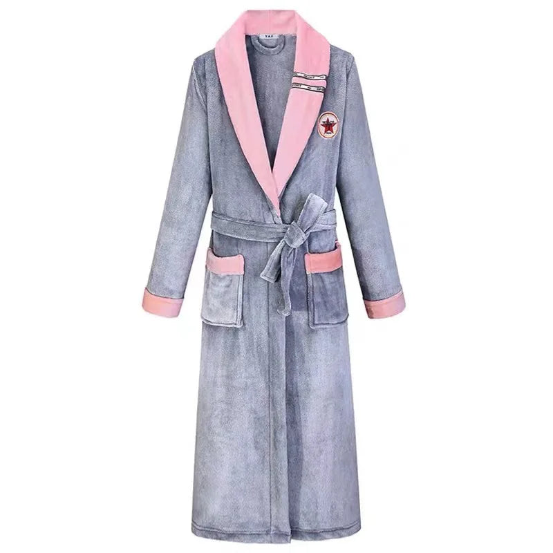 Robe de Chambre Flanelle Thermique Grande Taille