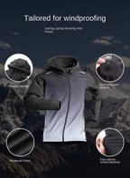 Men's Fall Quick-Dry Running Jacket Sporty Windbreaker Gym Top Professional Morning Run Training Sweatshirt with Fleece Lining a