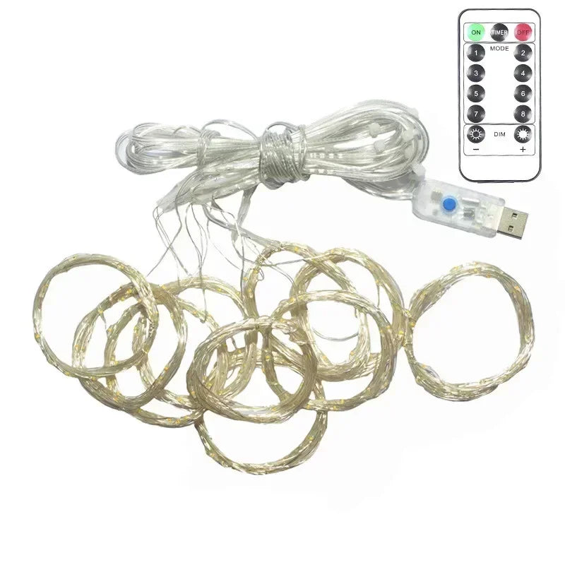 Guirlande LED Rideau 8 Modes – Télécommande
