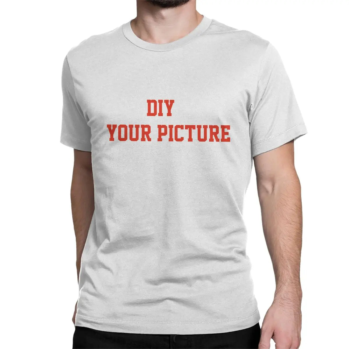 DIY T Shirts Men Women's 100% Cotton Creative T-Shirt Crew Neck Customized Tees Short Sleeve Tops Gift Idea
