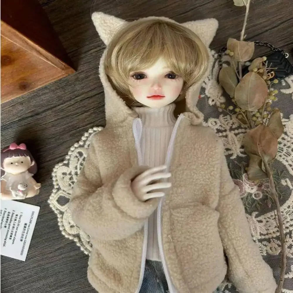 Fashion Doll Plush Hoodies Casual Wears DIY Accessories Cartoon Tops Handmake for 1/3 1/4 1/6 BJD Doll For 30/45/60cm Doll