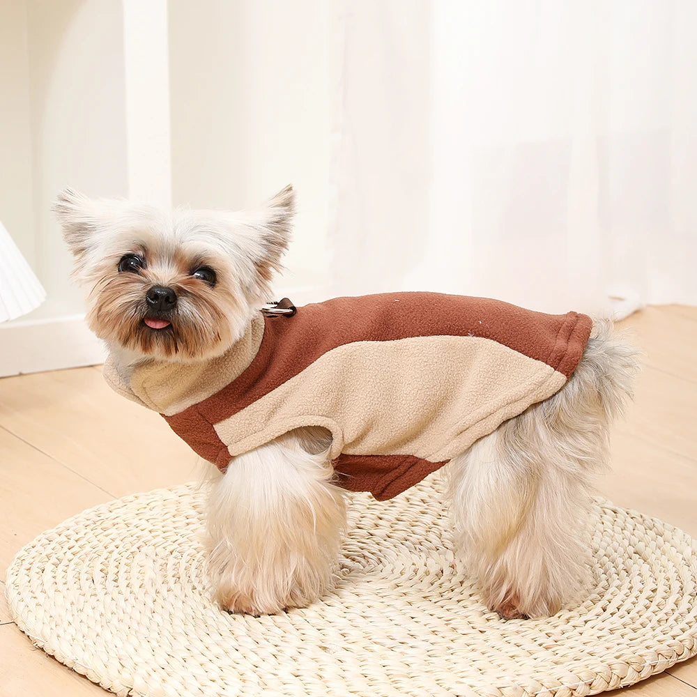 Veste Polaire Chien Chat – Manteau Chaud Chihuahua Bouledogue Carlin XS-XL