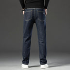 2026 Winter Fleece Thick Warm Men Jeans Slim Skinny Stretch Straight Classic Version of  Denim Plush Pants Male Brand Clothing