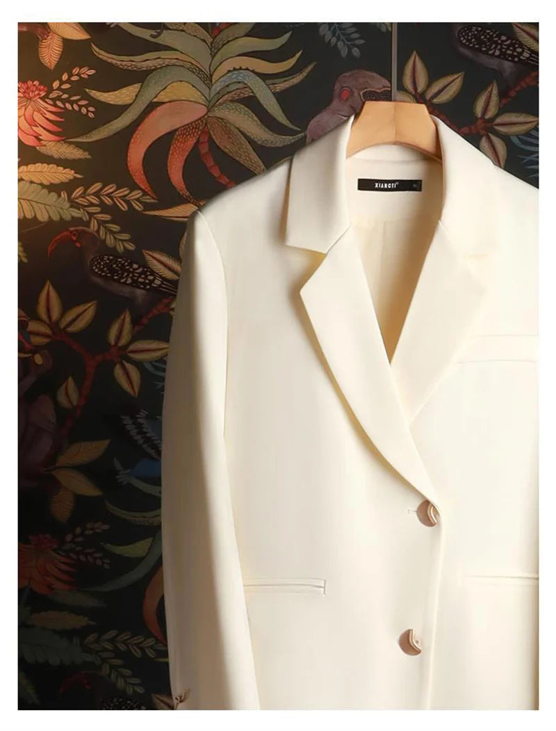 Blazer Femme Style Coréen – Veste Tailleur Élégante Col V Printemps Automne