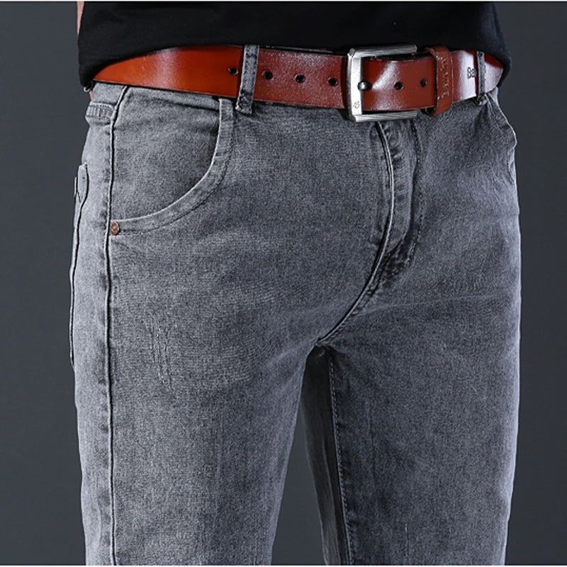 Jean gris slim homme – Denim stretch streetwear