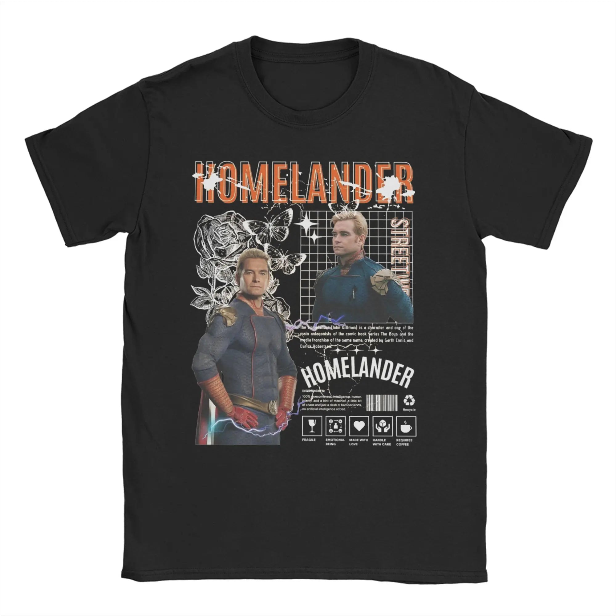 Vintage The Boys Homelander Saving America  T-Shirt for Men Crew Neck Cotton T Shirt  Short Sleeve Tee Shirt Gift Idea Clothes