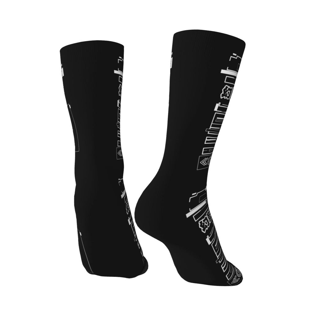 Techwear Men's Crew Socks Unisex Fun Japanese Future Tech Street Wear Style Spring Summer Autumn Winter Dress Socks