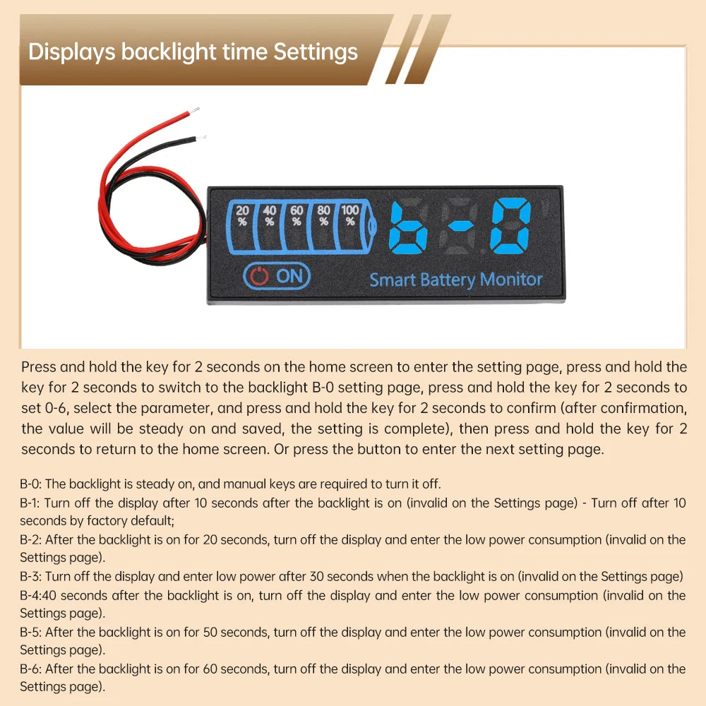 Indicateur de Charge Batterie LED DC 7-55V