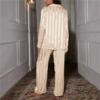 Sleepwear Summer Wear New Women's Youth Stripe Ice Silk Thin Short