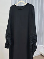 Eid Islamic Modest Dress for Women Abaya Lace-up Sleeve Morocco