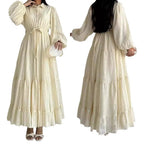 2026 New Women's Fashion Arab Long Robe Lady Party Dresses Spring