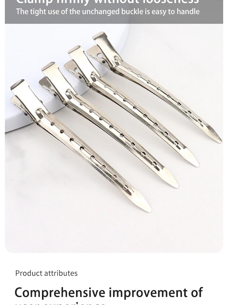 Hair Salon Hair Clips Metal Duckbill Crocodile Curling Hair Styling Clips Barber Shop Hair Positioning Clips Women Hair Clips
