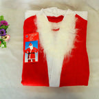 Funny Party Adults Belt Beard Velvet Christmas Clothes Santa Claus Costume Cosplay Suits Hat