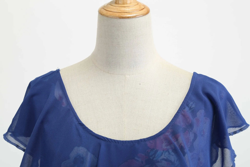 Dresses For Women Summer Style 2025 New Elegant Floral Printing Splicing Sexy Dresses Casual Office Lady Vestido Female Clothing