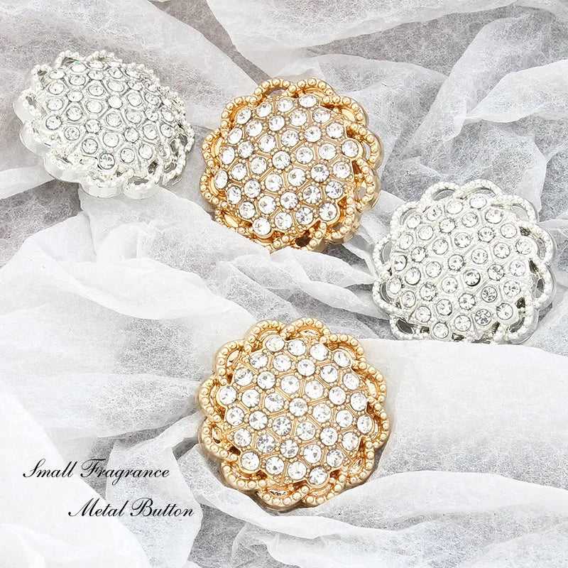 Boutons Strass Cristal DIY – Lot 6 Pcs Couture Robe Manteau Décoration
