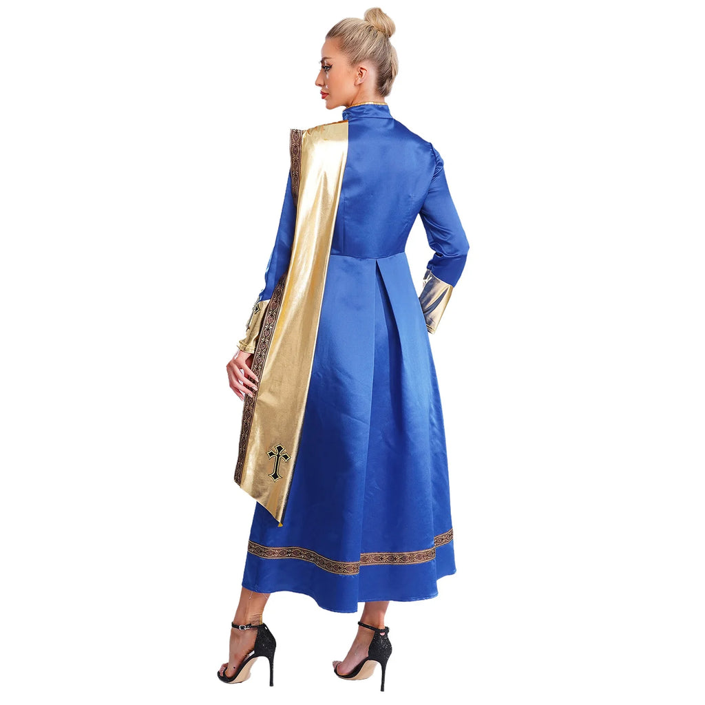 Robe longue femme asymétrique – Détails brillants