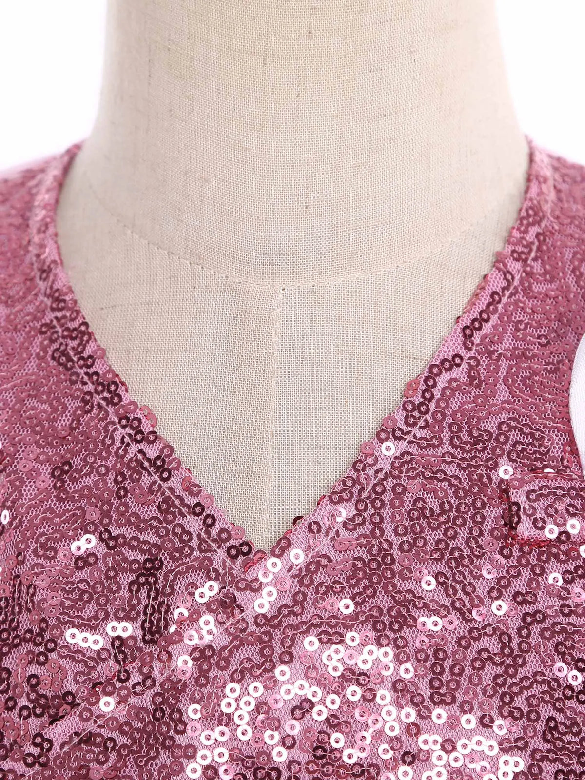 Kids Boys Glittery Sequin Waistcoat Fashion Childs Button-down Vest Tank Top for Birthday Party Prom Dance Wedding Costume Vests