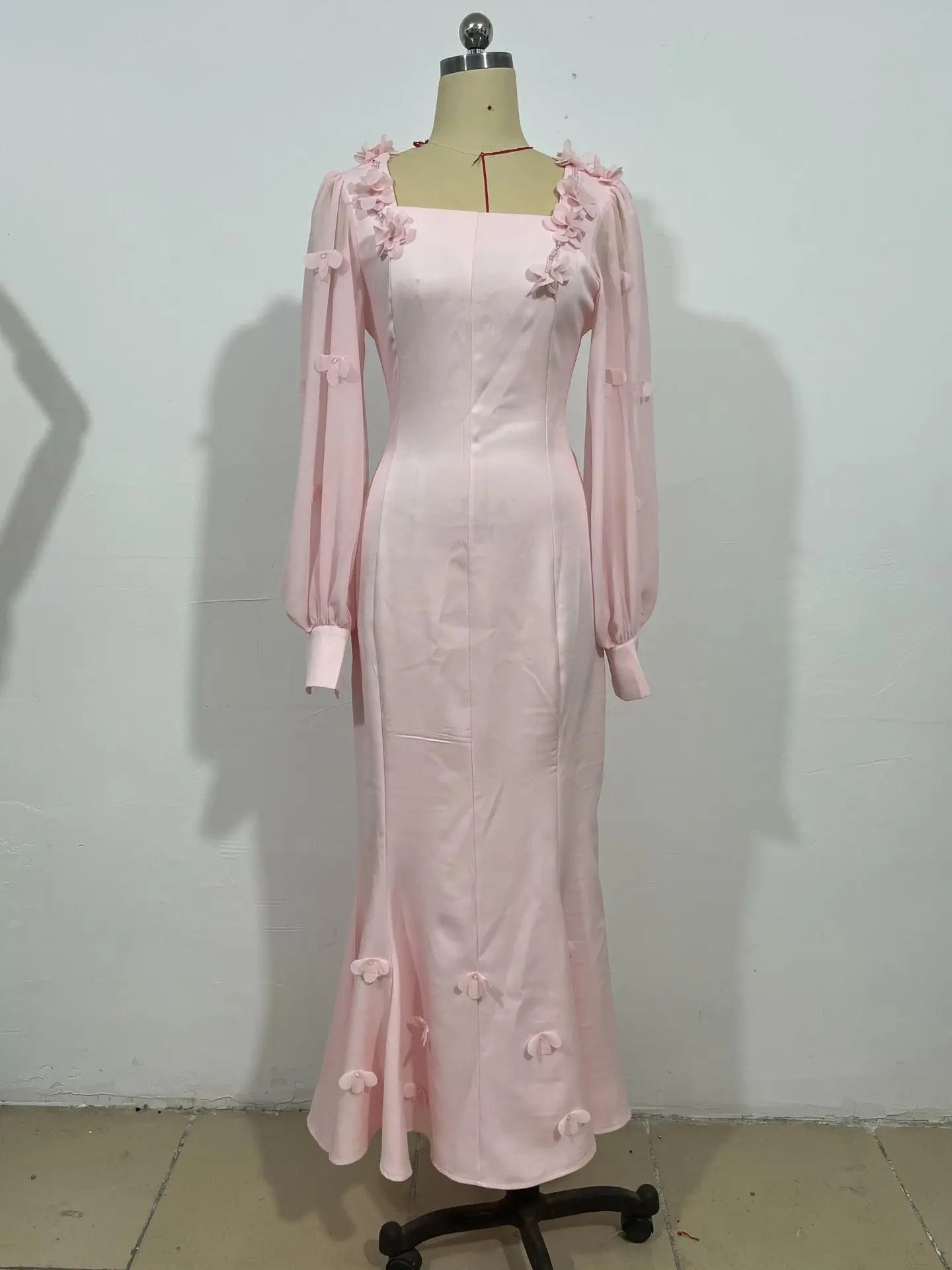 Women Full Dress Abaya Party Dresses Muslim Vestidos Kaftan Flower Lace Up Dubai Abayas Ramadan Jalabiya 2025 Arab Long Robe