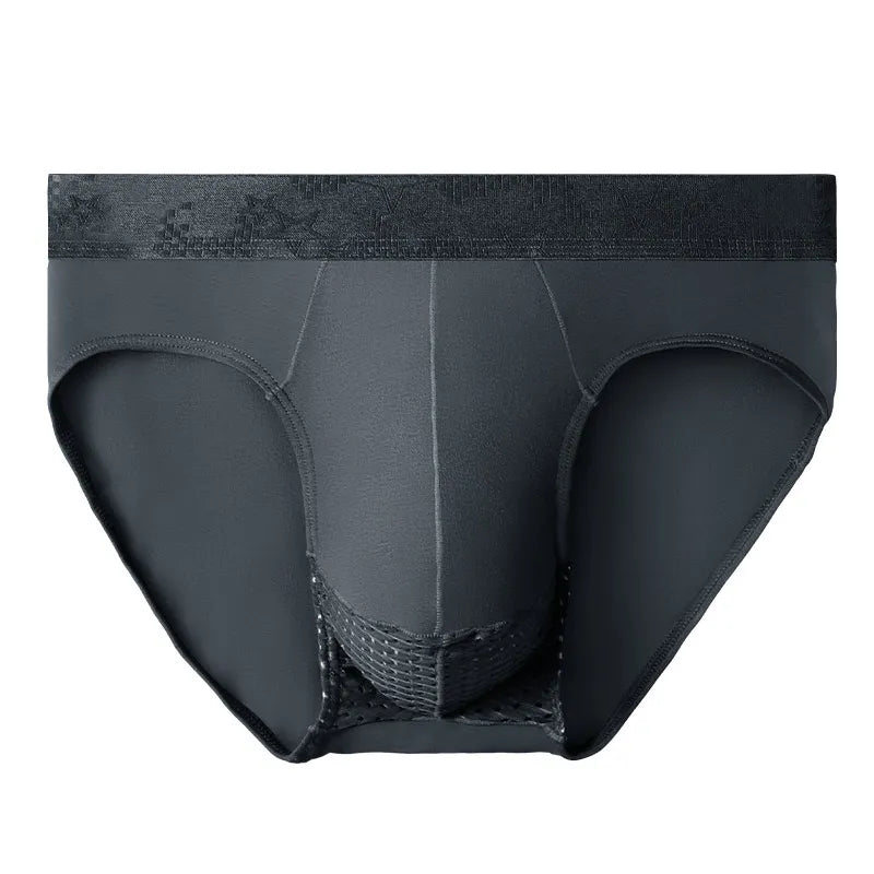 Scrotum Support Underwear Men's Briefs Modal Summer Thin Pants Ice Silk Breathable Mesh Sexy Shorts