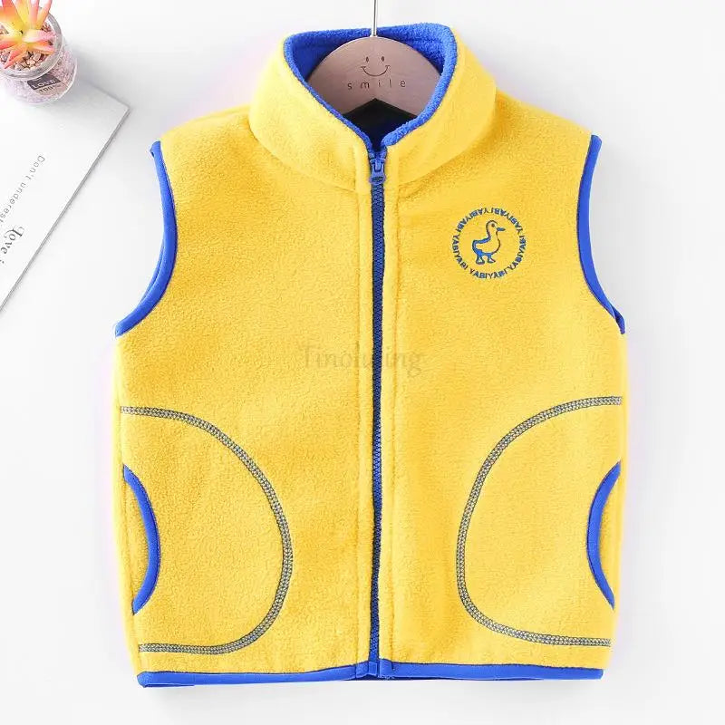 Manteau Polaire Enfant À Capuche – Double Polaire Chaud Zipé 2-14 Ans