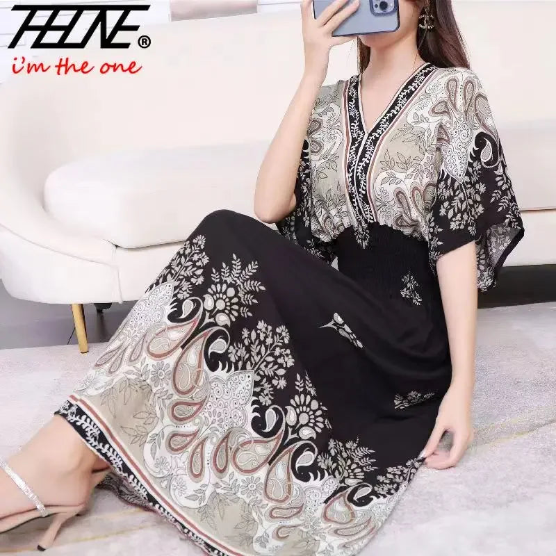 Robe Longue Bohème Imprimée