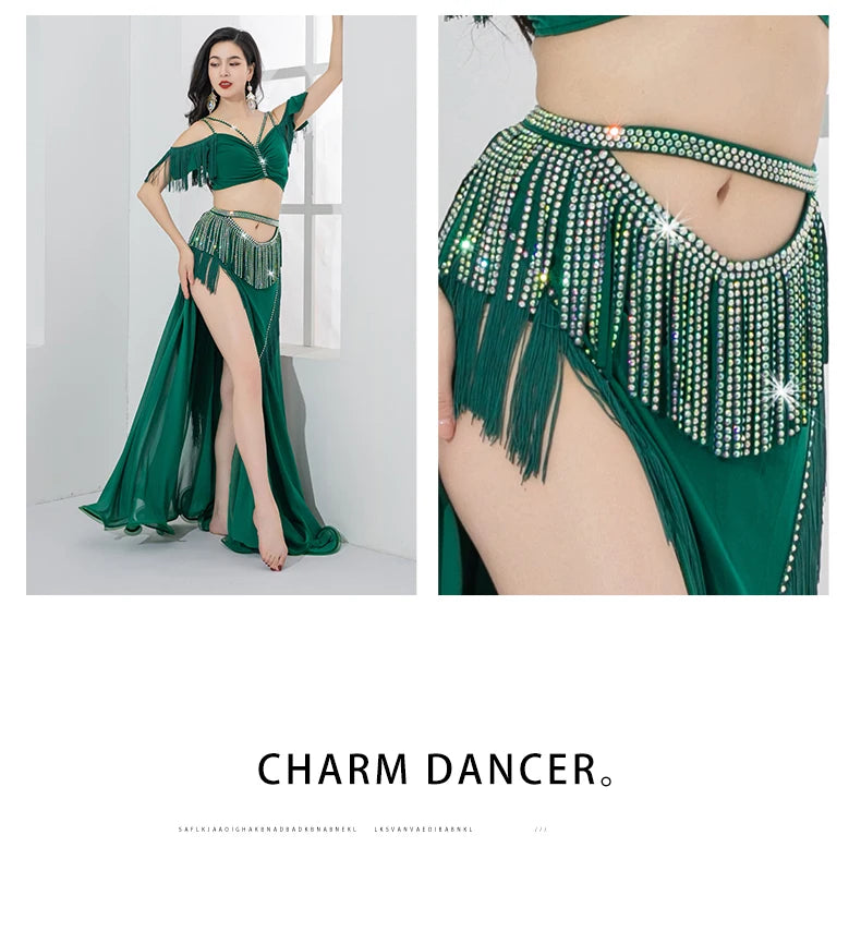 Belly Dance Costume Dance Wear Adult Belly Dance Lesson Wear Dress Suit Practice Clothes Skirt Bellydance Professional Dancing