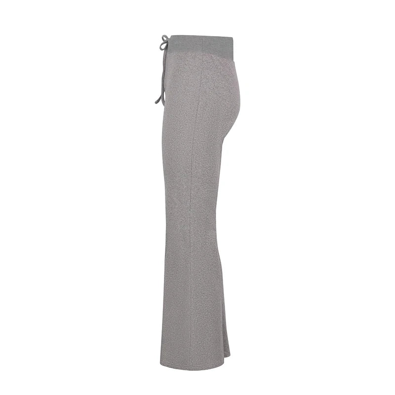Summer New Women's Trousers Streetwear Fashion Casual Slim Versatile Lace-up Trousers Solid Sexy Elegant Female Pants Clothing
