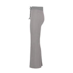 Pantalon évasé femme gris – Taille à cordon
