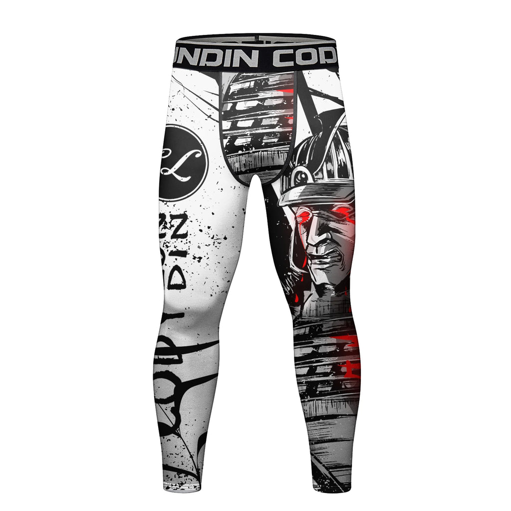 Legging Compression MMA Homme – BJJ Kickboxing Fitness Impression 3D