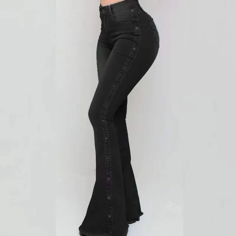 Women's Clothing New Jeans European American 2025 new popular high waisted elastic floor speaker jeans women long pants Jeans