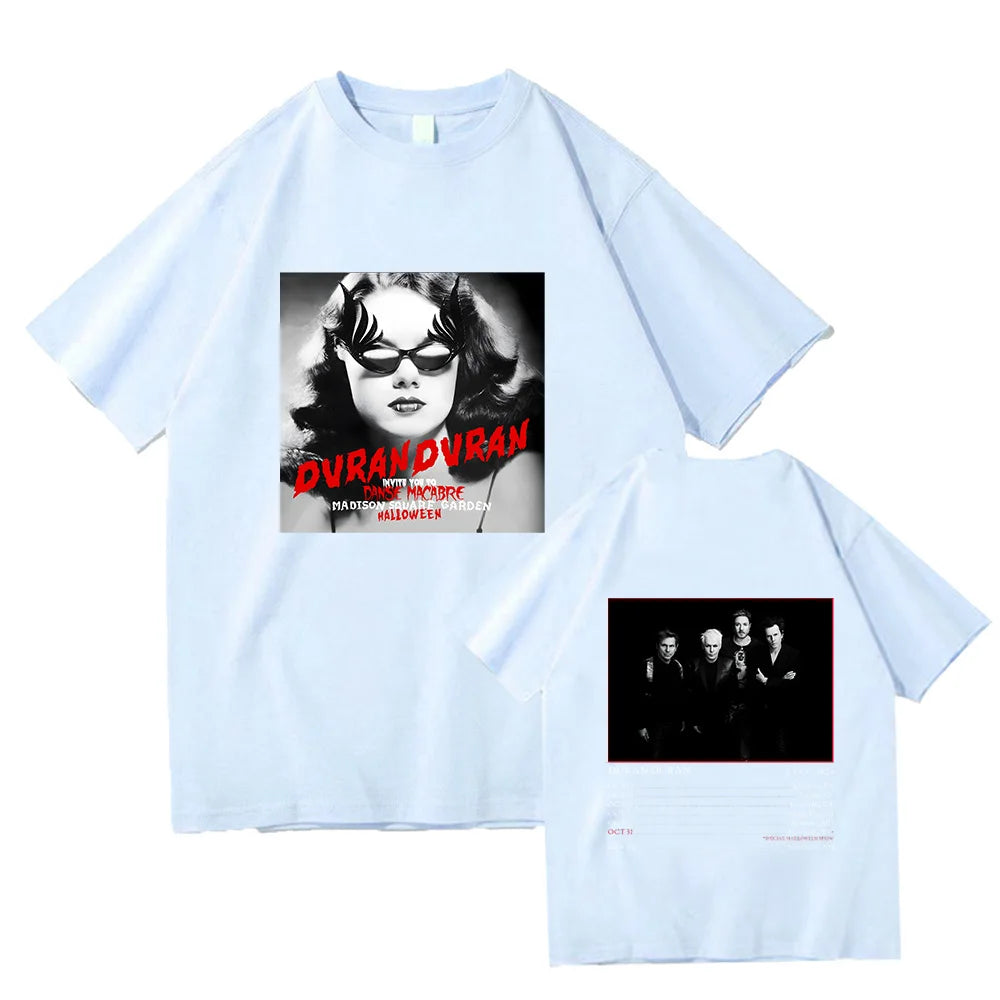 Fashion Vintage Men's Women T-shirt Duran Duran 2024 Concert Tour Tee-shirt Large High Quality Cotton Tshirt O-neck Unisex Tops