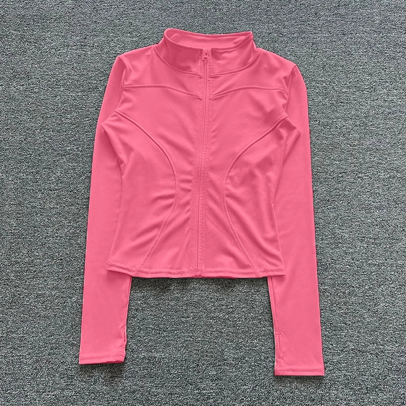 Veste zippée femme – Col montant et coupe ajustée