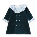 Children's Boutique Clothing Toddler Boys Green Velvet Strap Shorts