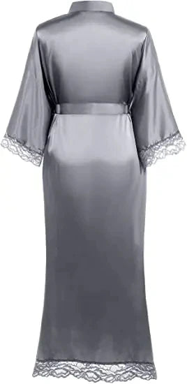 Robe de chambre femme satinée – Kimono de mariage