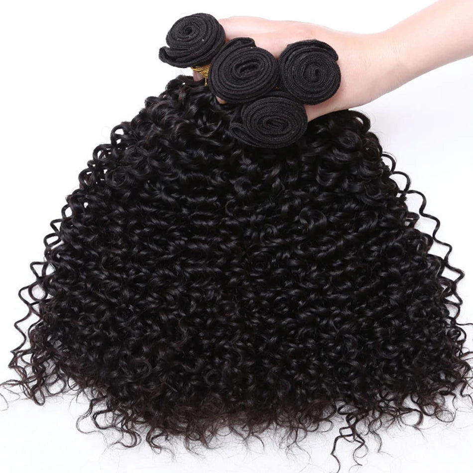 16A Indian Kinky Curly Hair Bundles 1/2/3 Bundles Deal Raw Unprocessed Human Hair Weave Tissage Cheveux Humain Hair Extensions