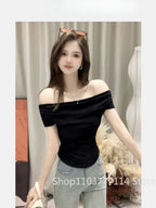 Summer Women's Slim Fit Multi Style Casual Fashion Short Sleeved T-shirt Basic Versatile Breathable Plus Size Shirt Top