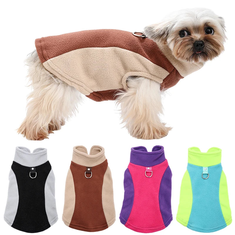 Veste Polaire Chien Chat – Manteau Chaud Chihuahua Bouledogue Carlin XS-XL