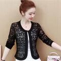 Veste courte en dentelle femme — Cardigan léger printemps-été